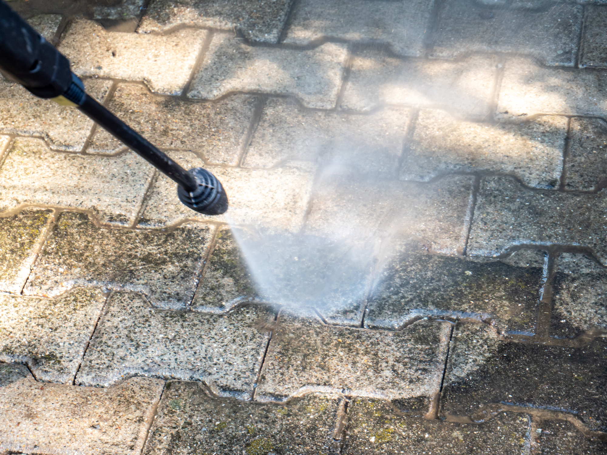 old cleaning the terrace with high pressure cleaner old cleaning the terrace with high pressure cleaner